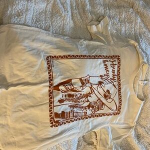 Bella Canvas White Tee with Brown Graphic